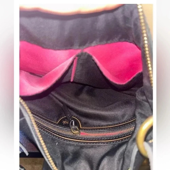 The Sak Collective LADERA Black Pebbled Authentic Leather Crossbody Bag Purse - Picture 9 of 9